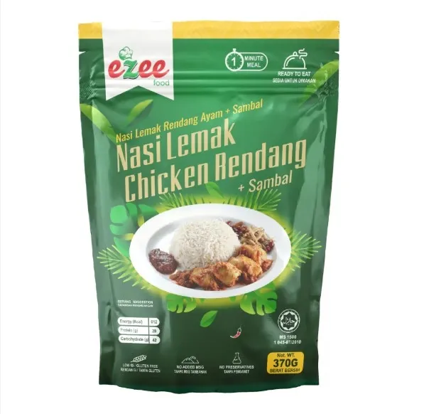 Ezeefood Nasi Lemak Chicken Rendang with Sambal Low Gi