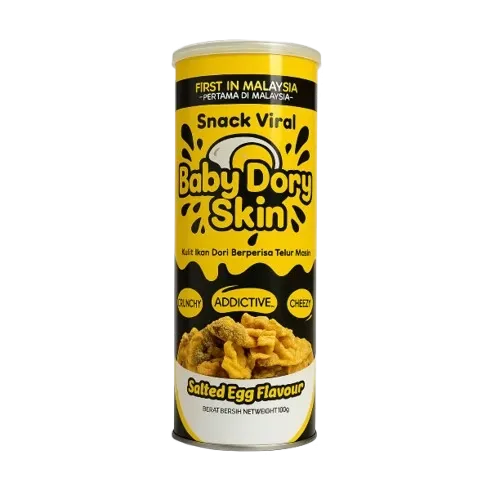 Baby Dory Skin – Crispy Dory Fish Skin Coated in Salted Egg & Cheese
