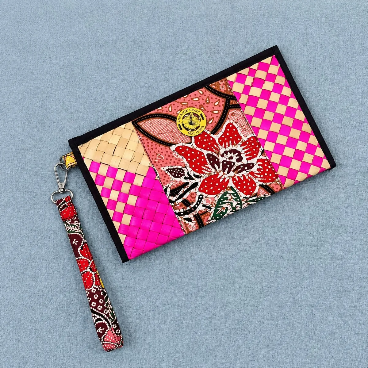 Handmade Batik X Mengkuang Wristlet