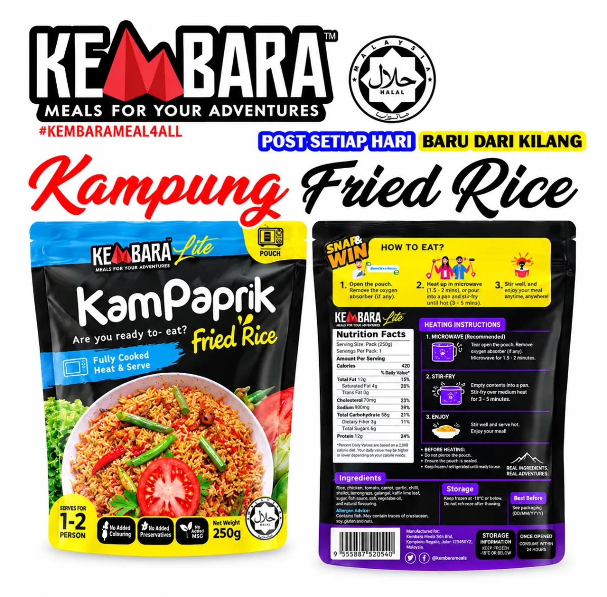 Kembara Ready To Eat Meal Kampung Fried Rice