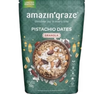 AMAZIN GRAZE LIMITED EDITION AMAZIN’ PISTACHIO DATES GRANOLA 250G