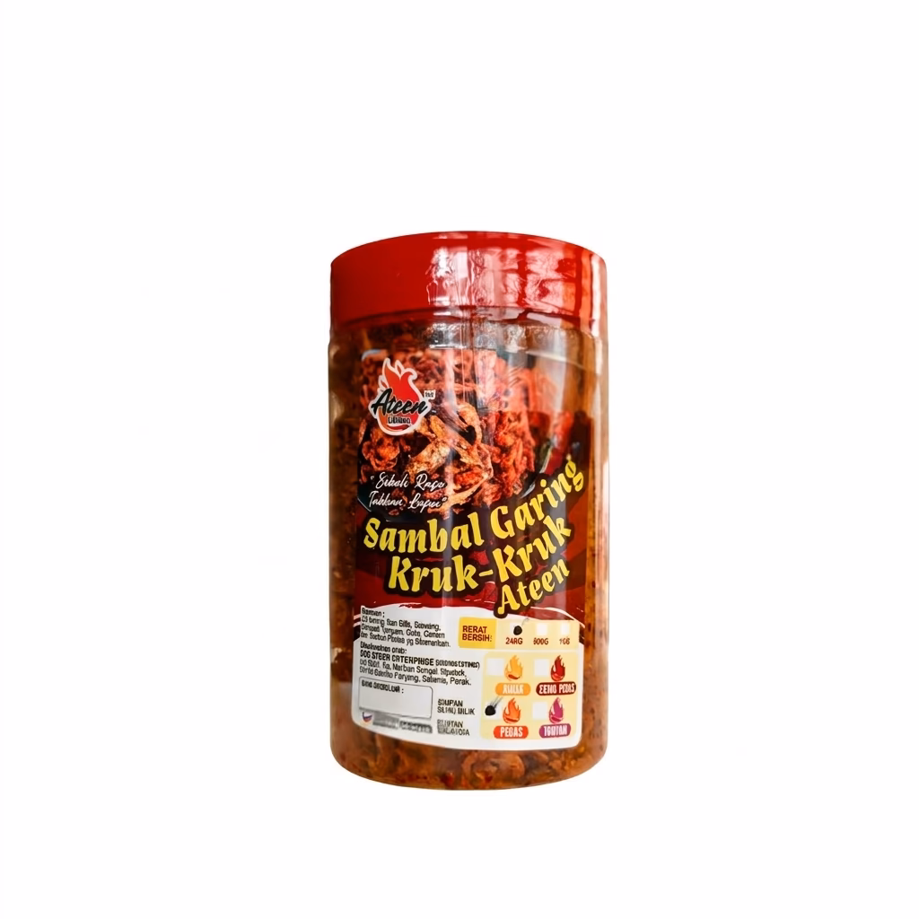 (Pre-order) Ateen Sambal Garing Kruk Kruk 240g