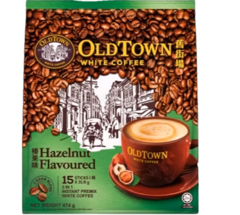 OLDTOWN WHITE COFFEE 3IN1 HAZELNUT 15SX31.6G