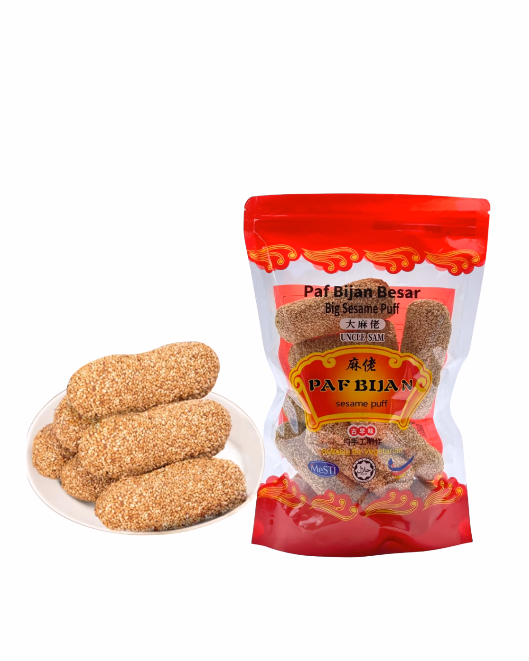 (PRE-ORDER) LARGE HALAL SESAME PUFF TRADITIONAL SESAME SNACK 180G LARGE PACK