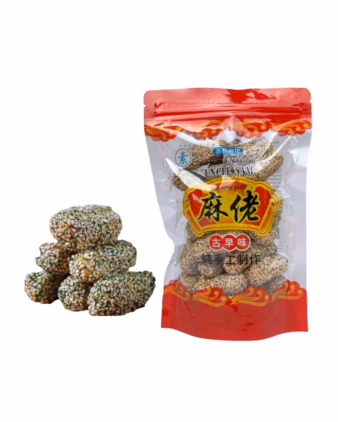 (PRE-ORDER) SEAWEED SESAME PUFF / TRADITIONAL SNACK- 140G